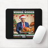トランプおもしろい勝者クリスマスディナー マウスパッド (マウス)