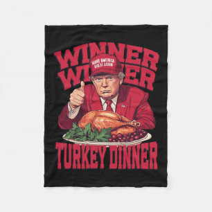 トランプおもしろい勝者トルコのディナー感謝祭ダッド フリースブランケット