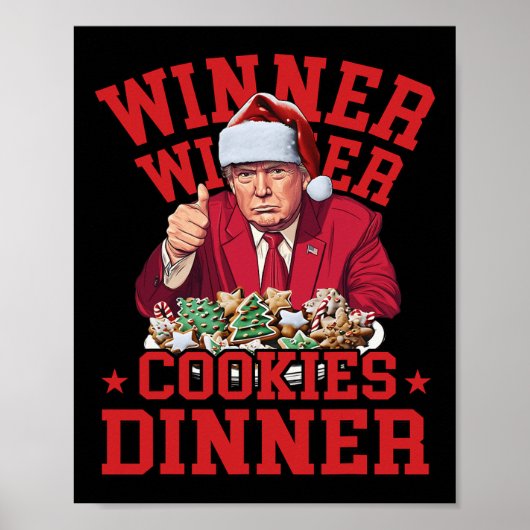 トランプおもしろい勝者CookieディナーメリーChr ポスター (正面)