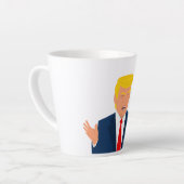 トランプおもしろい大統領の漫画ラテコーヒーマグ カフェラテマグ (左アングル)