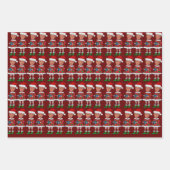 トランプおもしろい小妖精や小人カスタム顔写真小妖精や小人クリスマス ラッピングペーパーシート (正面3)