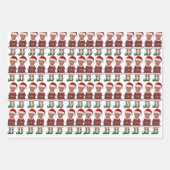 トランプおもしろい小妖精や小人2024再びクリスマスを作素晴らしる ラッピングペーパーシート (正面)