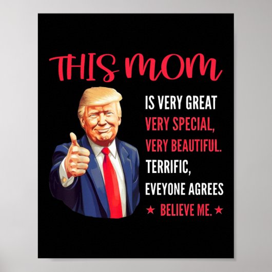 トランプおもしろい引用文母の日この母はとてもGである ポスター (正面)