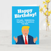 トランプおもしろい漫画誕生日グリーティングカード カード (黄色い花)