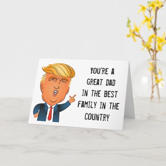 トランプおもしろい父のデイカード「ガイ頭が切れる」 カード (黄色い花)