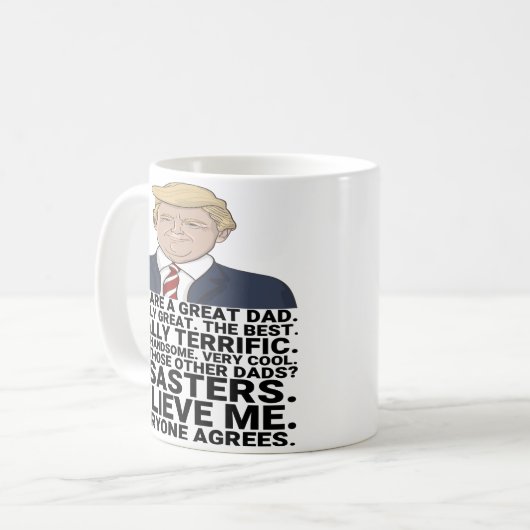 トランプおもしろい父の日と誕生日ギフト コーヒーマグカップ (正面左)