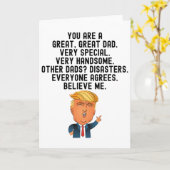 トランプおもしろい父親誕生日ギフトカード カード