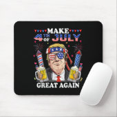 トランプおもしろい独立記念日7月の4日を作るグレア マウスパッド (マウス)