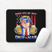 トランプおもしろい独立記念日7月の4日を作るグレア マウスパッド (マウス)