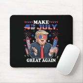 トランプおもしろい独立記念日7月の4日を作るグレア マウスパッド (マウス)