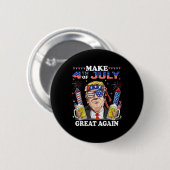 トランプおもしろい独立記念日7月の4日を作るグレア 缶バッジ (正面&裏面)