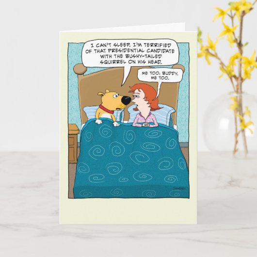 トランプおもしろい誕生日を恐れる カード (黄色い花)