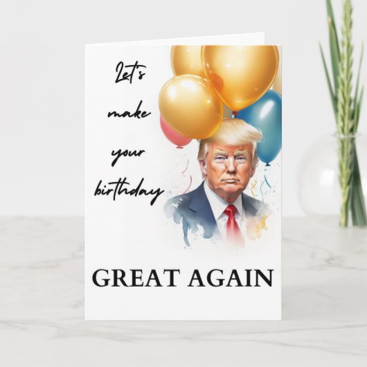 トランプおもしろい誕生日カード カード (正面)