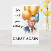 トランプおもしろい誕生日カード カード (黄色い花)