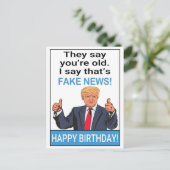 トランプおもしろい誕生日ギフト ポストカード (スタンド正面)