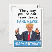 トランプおもしろい誕生日ギフト ポストカード (正面/裏面)