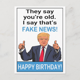 トランプおもしろい誕生日ギフト ポストカード