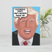 トランプおもしろい誕生日パーティーへの招待 招待状 (スタンド正面)
