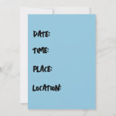 トランプおもしろい誕生日パーティーへの招待 招待状 (裏面)