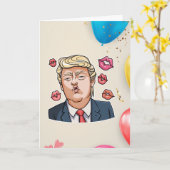 トランプおもしろい誕生日 カード (黄色い花)