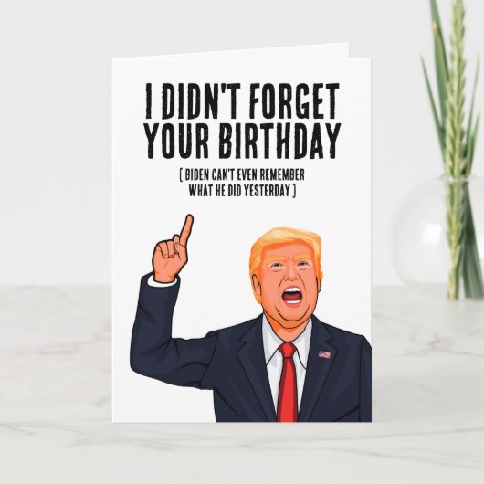 トランプおもしろい誕生日 カード (正面)