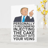 トランプおもしろい誕生日 カード (黄色い花)