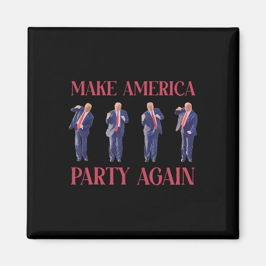 トランプおもしろい踊り マグネット (正面)