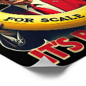 トランプおもしろい1のバナナはかりで測だ ポスター (角)