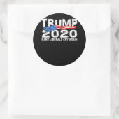 トランプおもしろい2020再びリベラル派を泣かせる ラウンドシール (バッグ)