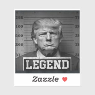 トランプおもしろい2024ムグショット大統領伝説 シール