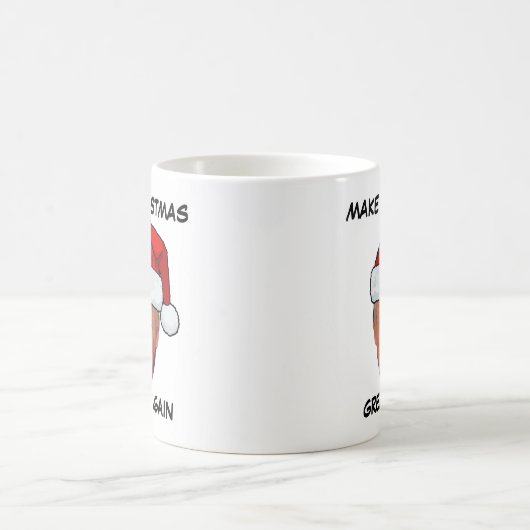 トランプおもしろい2024再びクリスマスを素晴らし作る コーヒーマグカップ (中央)