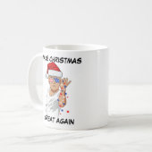 トランプおもしろい2024再びクリスマスを素晴らし作る コーヒーマグカップ (正面左)