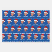 トランプおもしろい2024再びクリスマスを素晴らし作る ラッピングペーパーシート (正面3)