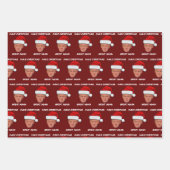 トランプおもしろい2024再びクリスマスを素晴らし作る ラッピングペーパーシート (正面2)