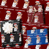 トランプおもしろい2024再びクリスマスを素晴らし作る ラッピングペーパーシート