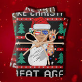 トランプおもしろい2024再びクリスマスを素晴らし作る ラッピングペーパーシート