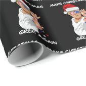 トランプおもしろい2024再びクリスマスを素晴らし作る ラッピングペーパー (ロールコーナー)