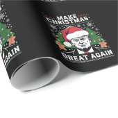 トランプおもしろい2024再びクリスマスを素晴らし作る ラッピングペーパー (ロールコーナー)