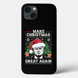 トランプおもしろい2024再びクリスマスを素晴らし作る iPhone 13ケース