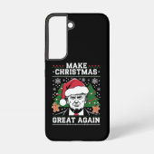 トランプおもしろい2024再びクリスマスを素晴らし作る SAMSUNG GALAXYケース (裏面)