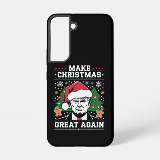 トランプおもしろい2024再びクリスマスを素晴らし作る SAMSUNG GALAXYケース (裏面)