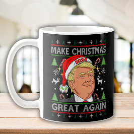 トランプおもしろい2024再び醜いクリスマスを作る素晴らし2024 コーヒーマグカップ