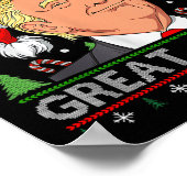 トランプおもしろい2024再び醜いクリスマスを作る素晴らし2024 ポスター (角)