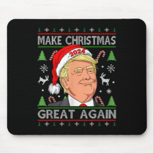 トランプおもしろい2024再び醜いクリスマスを作る素晴らし2024 マウスパッド