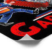 トランプおもしろい2024用のごみ – 取り出し時間 ポスター (角)