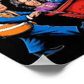 トランプおもしろい2024用のごみ – 取り出し時間 ポスター (角)