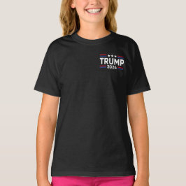 トランプおもしろい2024逮捕このアメリカ国旗2面 Tシャツ
