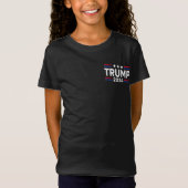 トランプおもしろい2024逮捕このアメリカ国旗2面 Tシャツ (正面)