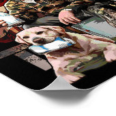 トランプおもしろい45 47狩りビアダックス米国国旗の迷彩柄 ポスター (角)