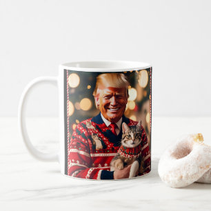 トランプおもしろい ドナルド・トランプ、ネコを再び安全にする コーヒーマグカップ